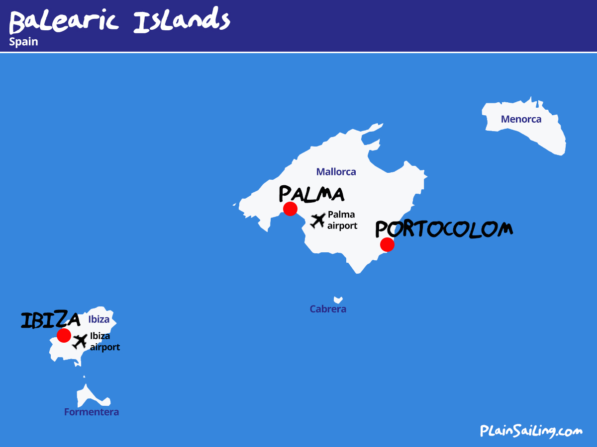 Map of the Balaeric Islands